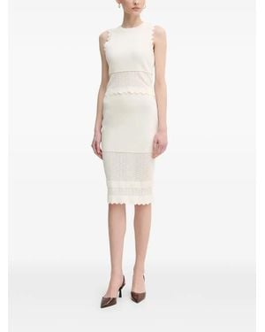 GAUDI Scalloped-Trim Sleeveless Top - White