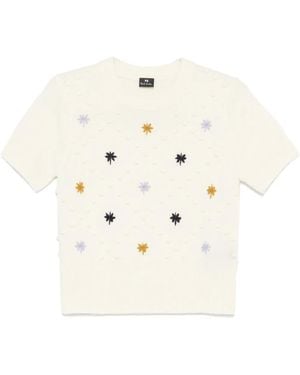 Paul Smith Wool Knitted Top - Natural
