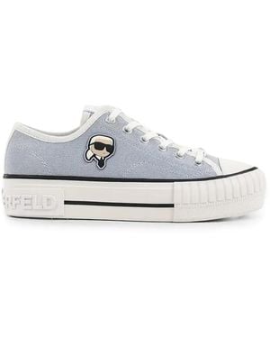 KARL LAGERFELD Kampus Max Nft Ikonik-Patch Platform Trainers - White
