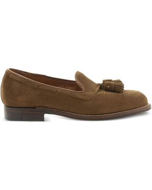 Alden Tassel Moccasins Loafers - Brown