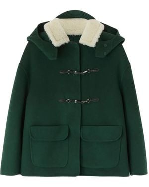 Ermanno Scervino Cappotto Con Cappuccio - Verde