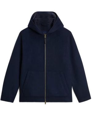 Woolrich Hooded Zip-Up Jacket - Blue