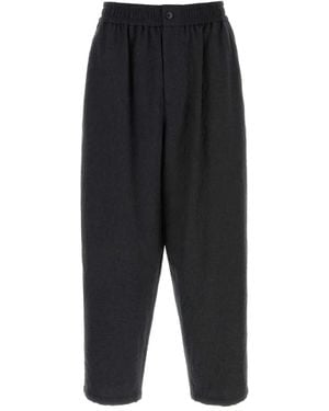Giorgio Armani Virgin Wool Trousers - Black