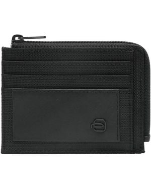Piquadro Logo Plaque Wallet - Black