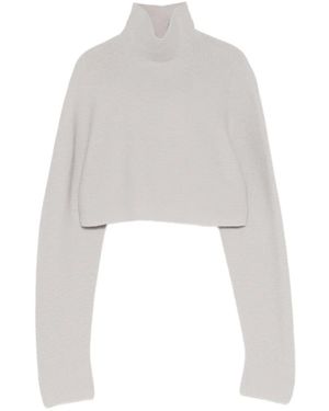Christian Wijnants Cropped High-Neck Jumper - White