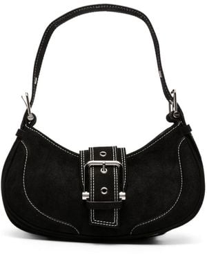 OSOI Hobo Brocle Buckle-Fastening Shoulder Bag - Black