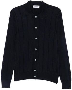 Gran Sasso Ribbed-Knit Cardigan - Blue