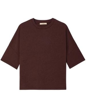 Sessun Dorel Dropped-Shoulder Crew-Neck T-Shirt - Purple