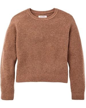 Filson Waffle-Knit Wool Jumper - Brown