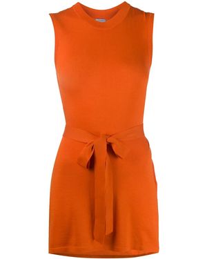 Malo Tunique À Taille Ceinturée - Orange