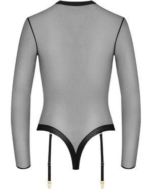 Maison Close Corps À Corps Long-Sleeve Bodysuit - Black