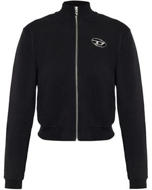 DIESEL Fitted Sweatshirt With High Collar - Blue