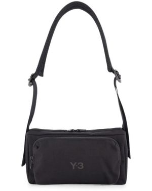 Y-3 Logo-Print Crossbody Bag - White