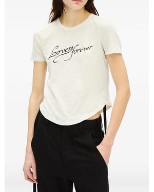 Ann Demeulemeester Floor T-Shirt - White