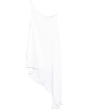 Norma Kamali One Shoulder Diagonal Tunic Top - Wit