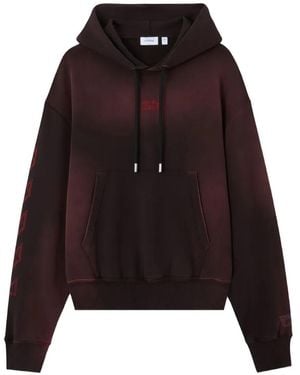 Off-White c/o Virgil Abloh X Ac Milan Logo-Embroidered Hoodie - Purple