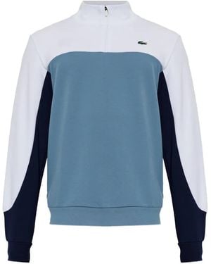 Lacoste Colour-Block Quarter-Zip Sport Sweatshirt - Blue