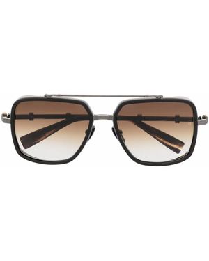 Balmain Officier Pilot-Frame Sunglasses - Brown