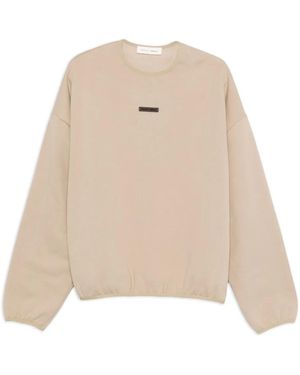 Fear Of God Logo-Plaque Cotton Sweatshirt - Natural