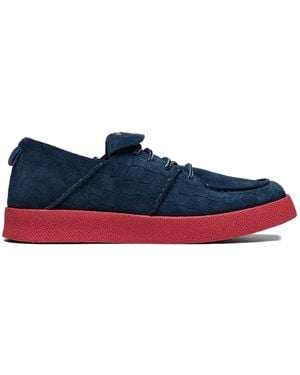 HIDE & JACK Textured Platform Trainers - Blue