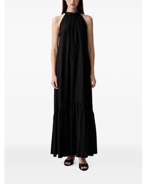 ViCOLO Halterneck Tiered Maxi Dress - Black