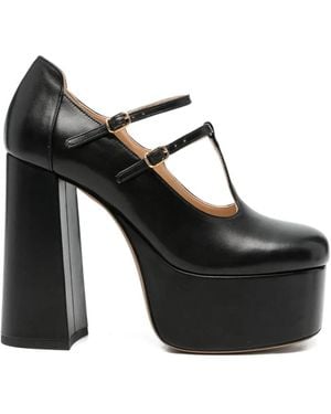 Chloé Leather Platform Pumps - Black
