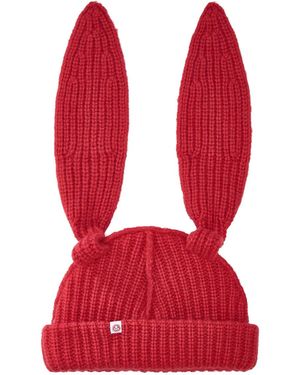 Charles Jeffrey Rabbit-Ears Beanie Hat - Red