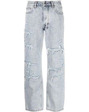 Ksubi Brooklyn Muse Repair Straight-leg Jeans - Blue