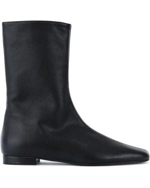 TOTEME Zip Leather Boots - Black