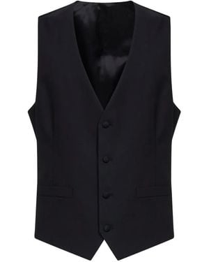 Lardini Wool Waistcoat - Black
