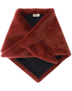 Herno Faux-Fur Scarf - Red