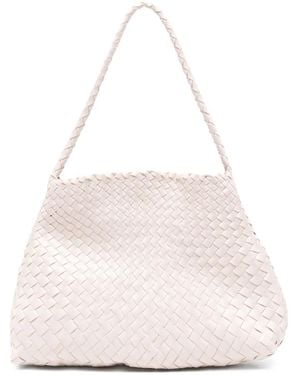 Dragon Diffusion Braided Handle Tote Bag - White