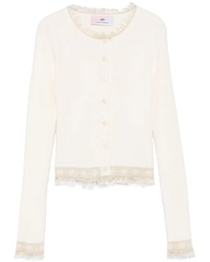 Chiara Ferragni Eyelike-Intarsia Cardigan - White
