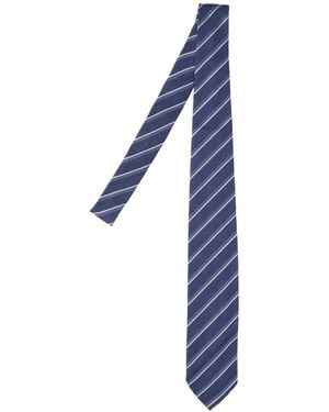 Cesare Attolini Gestreifte Krawatte - Blau