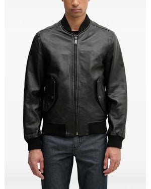 Trussardi Quilted-Trim Jacket - Black