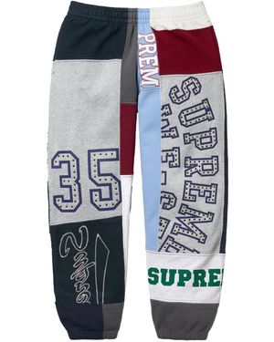Supreme Jogginghose Im Patchwork-Look - Blau