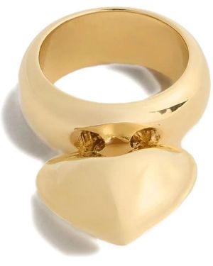La DoubleJ Love Heart-Detail Ring - Metallic