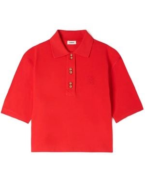 Sandro Buttoned Polo Shirt - Red