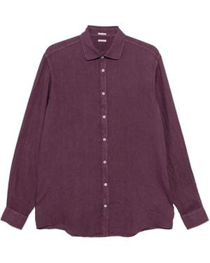 Massimo Alba Long-Sleeve Button-Up Shirt - Purple