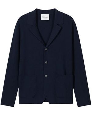 Closed Single-Breasted Knitted Blazer - Blue