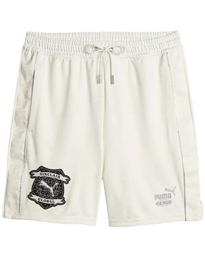 PUMA X Sinclair Logo-Patch Track Shorts - White