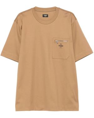 Fendi Zip-pocket t-shirt - Neutro