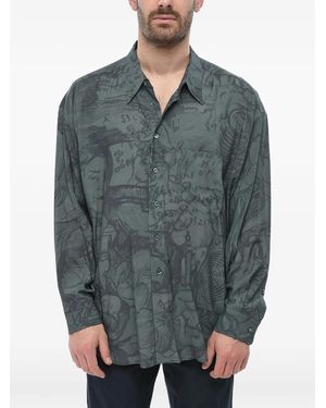 Magliano Camiseta Con Motivo Gráfico Y Bolsillo En El Pecho - Gris