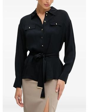 MARCIANO BY GUESS Belted-Pocket Shirt - Blue