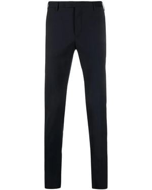 PT Torino Mid-Rise Slim-Fit Trousers - Blue