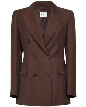 P.A.R.O.S.H. Blazer À Boutonnière Croisée - Brown