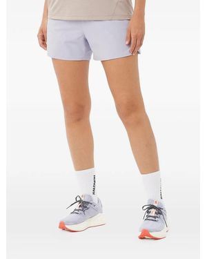 Salomon Shakeout Core Elasticated-Waistband Shorts - White