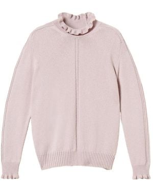Twinset ラッフル ハイネックセーター - ピンク