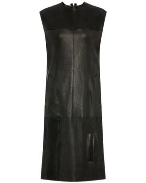 Maison Margiela Patchwork Leather Midi Dress - Black