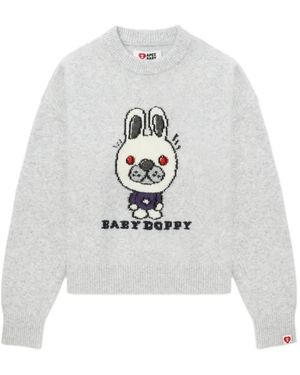 A Bathing Ape Graphic Knit Jumper - White